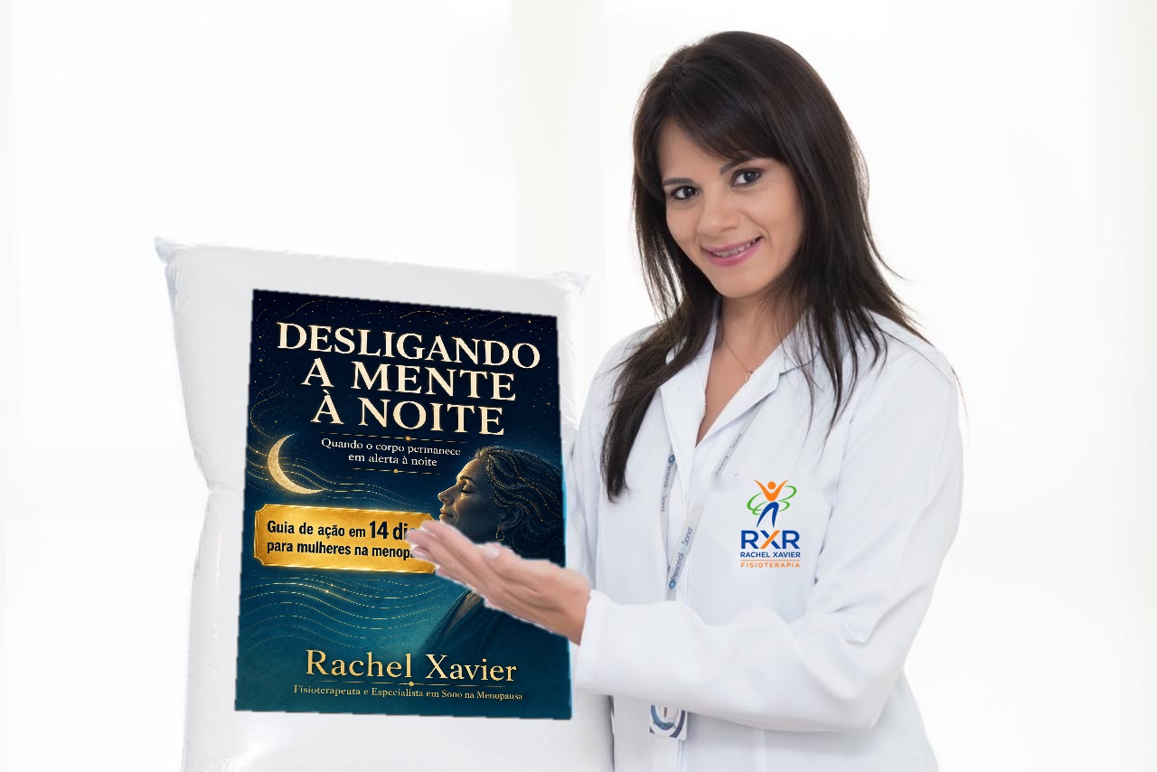 Rachel Xavier apresentando o guia Desligando a Mente à Noite